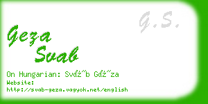 geza svab business card